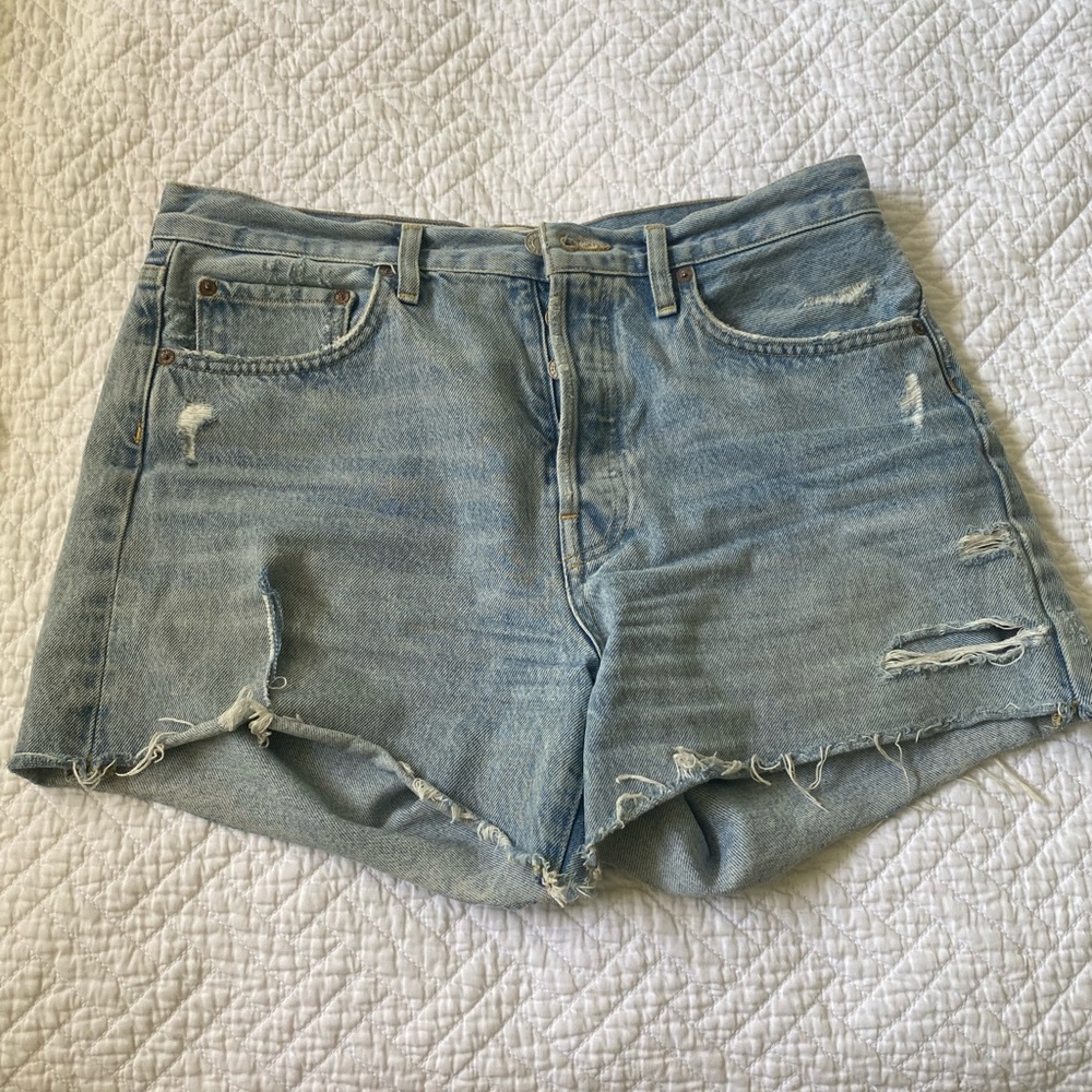 AGolde Parker Long cutoff Jean Short in Swapmeet